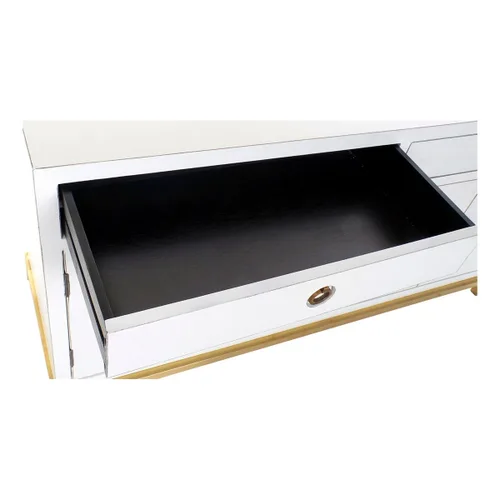 Vista 5 de Aparador DKD Home Decor Kamakura Blanco Dorado Metal Álamo 150 x 50 x 80 cm (150 x 50 x 80 cm)