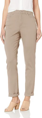 Vista 6 de Gloria Vanderbilt - Pantalones de mezclilla Amanda clásicos de tiro alto y pierna cónica petite para mujer Begonia Bloom