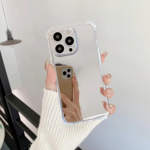 Vista 14 de Funda compatible con iPhone 11 con espejo con parachoques a prueba de golpes, parte trasera dura, delgada, cubierta protectora delgada para niñas