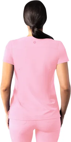 Vista 2 de Adar Addition - Ropa quirúrgica para mujer, moderna camiseta médica con cuello en V