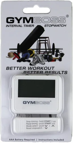 Vista 6 de Gymboss Temporizador de intervalos y cronómetro - Blanco/Gris Brillo