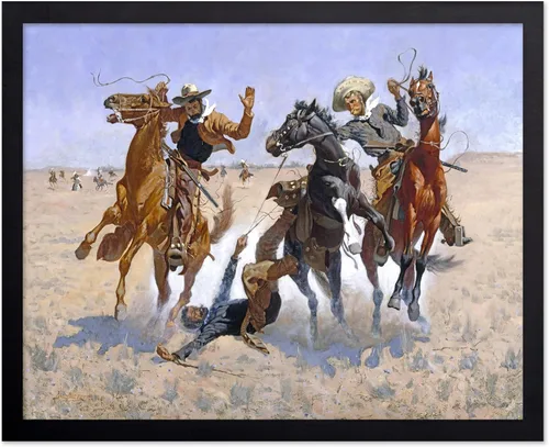 Vista 89 de Poster Master Póster vintage de The Lookout, estampado retro de vaquero, arte occidental, arte del salvaje oeste, arte de equitación, regalo