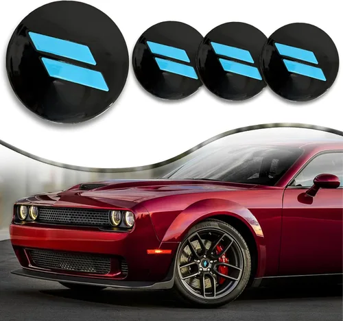 Vista 8 de 4 piezas de 63 mm 2.5 pulgadas de cubiertas de tapas centrales para ruedas con corte para Dodge Charger Durango Dart 2015-2020 Jeep/Chrysler