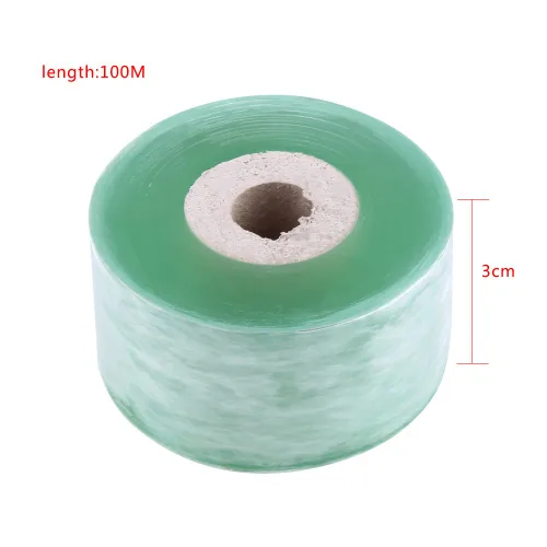 Vista 2 de Hilitand Cinta de injerto de árboles frutales, PVC injerto de árboles frutales cinta elástica barrera rama jardinería herramienta 3CMx100M