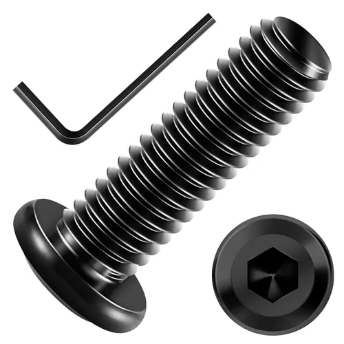 Vista 44 de Mywish M5 x 8mm 20 piezas de tornillos de cabeza plana con rosca hexagonal, pernos de acero inoxidable 304 para muebles con rosca completa, óxido