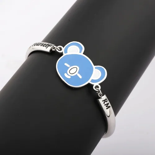Vista 3 de MTYCTWED Love Yourself Pulsera Kpop Star Charm Pulsera de doble bucle regalo inspirador para amantes de la música, regalo de joyería para niñas