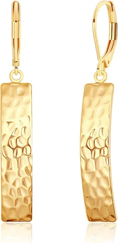 Vista 9 de Aobei Pearl 18K Oro/Platino Chapado en Latón Arete Colgante de Barra Vertical Larga Gota Pendiente Minimalista Joyería Geométrica para Mujeres Barra