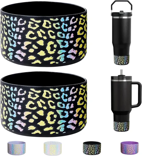Vista 37 de WK IEASON 2 Piezas Protector de Base Tipo Bota para Vaso Stanley Quencher Adventure 40oz y Stanley IceFlow 20oz 30oz y Compatible con Botella de 3D