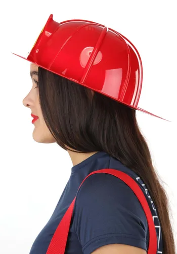 Vista 4 de Casco de Disfraz de Bombero Rojo para Adulto Multicolor