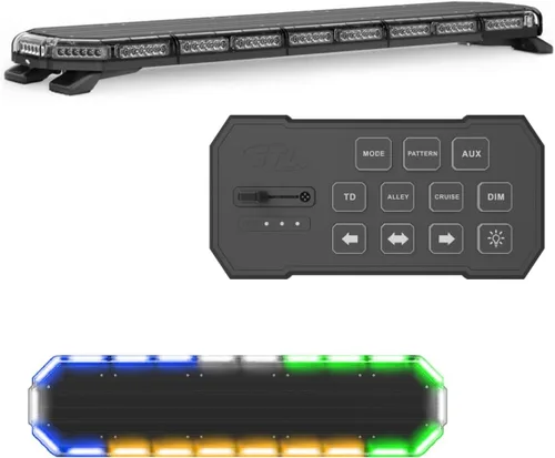 Vista 10 de SpeedTech Lights K-Force Elite 47 Barra de luz LED de tamaño completo – 132 LEDs, 396W Luz de advertencia de emergencia de montaje en techo