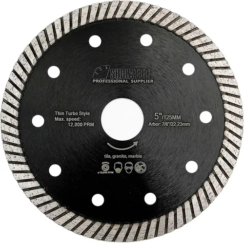 Vista 21 de SHDIATOOL Disco fino estupendo del corte de la cuchilla de Turbo del diamante de 4 pulgadas para el diámetro 344.5 ft m del granito de la teja