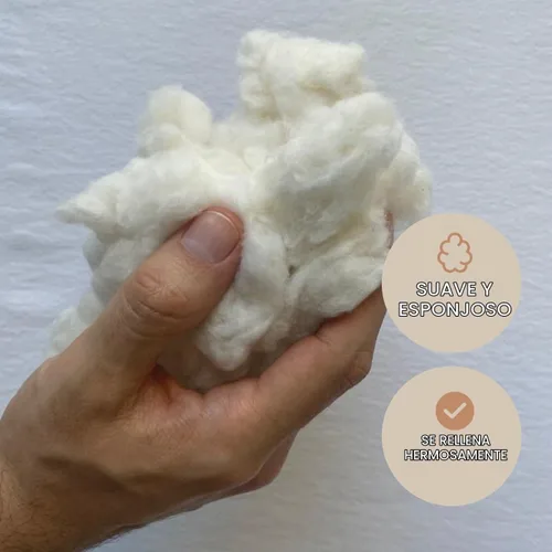 Vista 2 de Relleno de algodón por libra, relleno de algodón natural crudo, relleno de fibra de algodón de alta calidad, algodón peinado para relleno