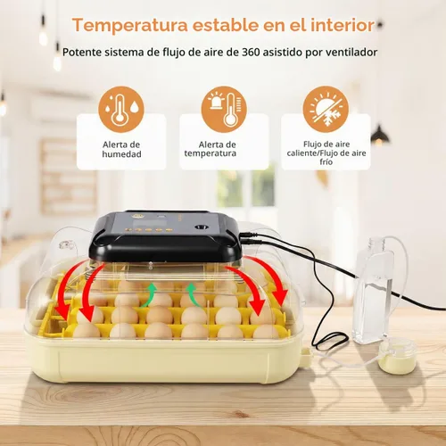 Vista 2 de Incubadoras de huevos para incubar 30 huevos con control de temperatura