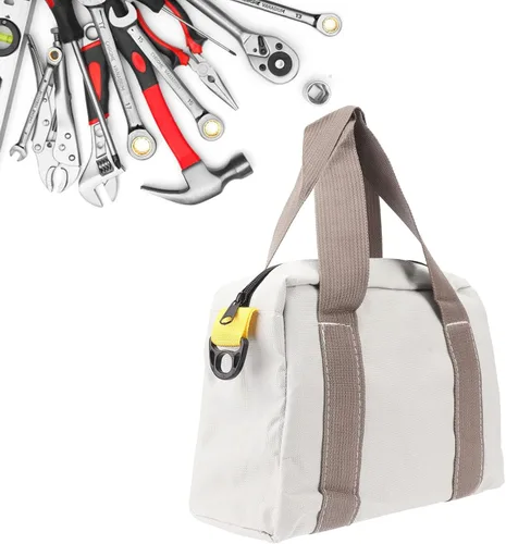 Vista 3 de Bolsa de herramientas de boca ancha, bolsa de almacenamiento de herramientas impermeable, bolsa de herramientas multiuso con cremallera, bolsa