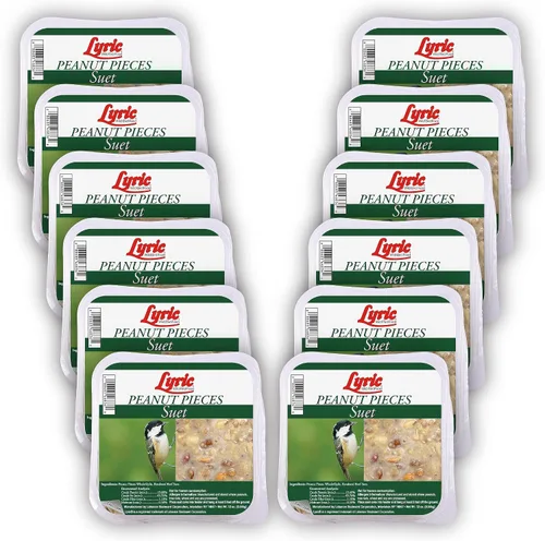 Vista 7 de Lyric Peanut Pieces - Pasteles de sebo de alta energía para aves silvestres, 12 onzas (paquete de 12)