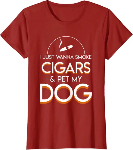 Vista 52 de Solo quiero fumar cigarros y mascotas a los amantes de los perros de mi perro, Negro, S