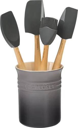 Vista 7 de Le Creuset Silicone Craft Series - Juego de utensilios con vajilla de gres, 5 piezas, blanco