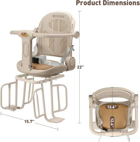 Vista 6 de Kid's Bike seat Rear Child Carrier Bike Chair for Bicycle Kids seat for Children 2~4 Years,Weight 55 lbs