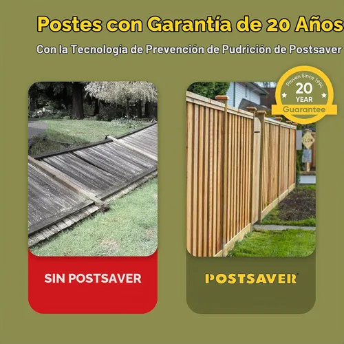 Vista 3 de Postsaver Pro-Wrap grande Paquetes de 5 Se adapta a postes cuadrados de 5 x 5 a 6 x 6 pulgadas y redondos de 6 a 7 pulgadas Protector de valla