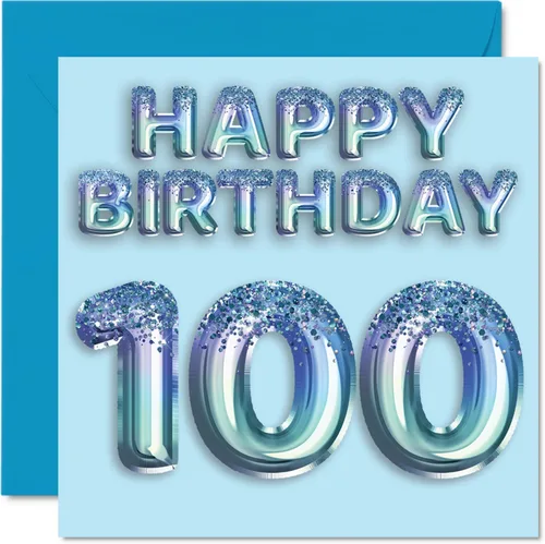 Vista 321 de Stuff4 Tarjeta de primer cumpleaños para niños, globo de fiesta con purpurina azul, tarjetas de feliz cumpleaños para niño de 1 año, nieto, hijo, 57