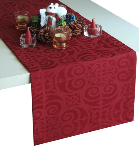 Vista 11 de Camino de mesa negro de 36 pulgadas, bufanda impermeable para aparador, camino de mesa de café para exteriores, elegantes caminos de mesa