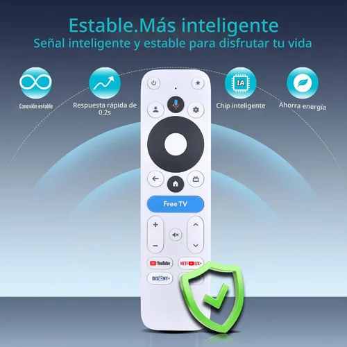 Vista 2 de Control remoto de voz de repuesto para dispositivo de transmisión Onn 4K