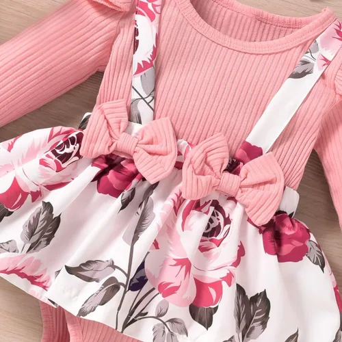 Vista 93 de Unutiylo Ropa de bebé recién nacida prematura con tirantes, traje de otoño e invierno, traje de manga larga con volantes