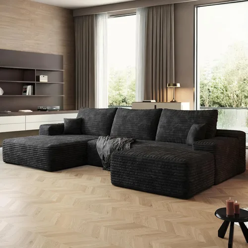 Vista 50 de Sofás seccionales de 105" para sala de estar, sofá cloud con forma de L tapizado, sofás modulares sin estructura rígida, sofá seccional moderno