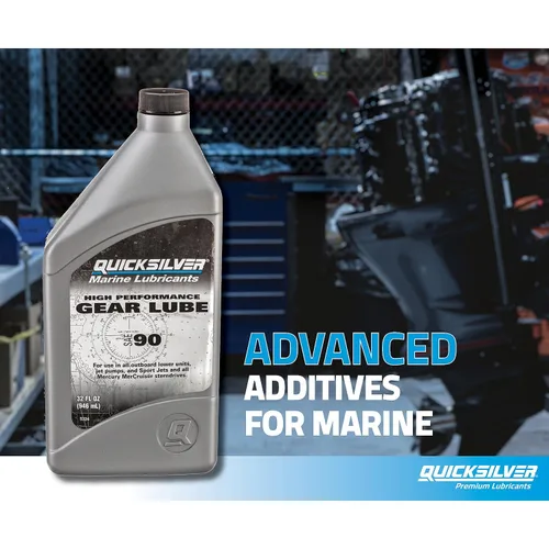 Vista 5 de Quicksilver 858065Q01 SAE 90 Lubricante de engranajes de alto rendimiento, 2.5 galones
