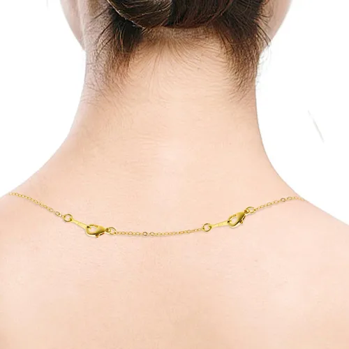 Vista 2 de Extensores de collar de oro, cadena extensora chapada en oro de 14 quilates, extensores de cadena para collares, pulseras, cadenas de extensión