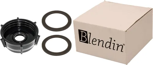 Vista 4 de Blendin Tapa inferior de plástico de repuesto para tarro con 2 juntas de goma para juntas tóricas, compatible con licuadoras Oster y Osterizer