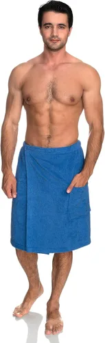 Vista 3 de TowelSelections Envoltura de ducha ajustable de algodón para hombre, para spa, baño, gimnasio
