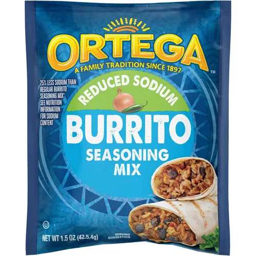 Vista 10 de Ortega Seasoning Mix, 40% menos de Taco de sodio, 6.5 onzas