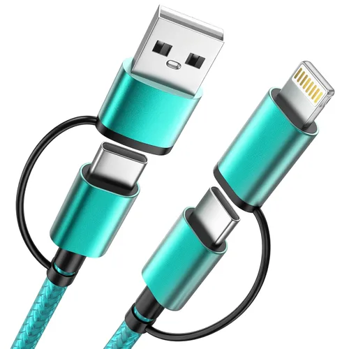 Vista 9 de Cable USB C, cables de carga USB A a tipo C trenzados de nailon de alta calidad [paquete de 5, 3/3/6/6/10 pies], cable de carga tipo C para teléfono