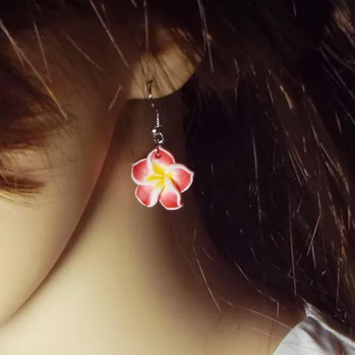 Vista 3 de Dearanswer - Juego de collar de flores, aretes colgantes, collar de cuerda de cera, dulce y elegante joyería para mujer