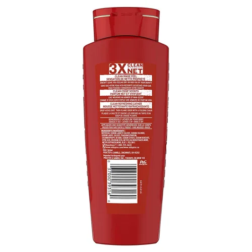 Vista 2 de Old Spice Gel de baño de alta resistencia para hombres, aroma puro deportivo, 18 onzas líquidas (18.0 fl oz)