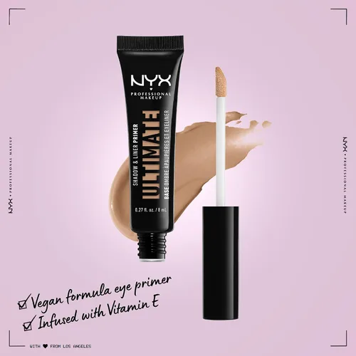 Vista 2 de NYX PROFESSIONAL MAKEUP Ultimate Shadow & Liner Primer, medio profundo + forro de tinta épica, negro (paquete de 2)