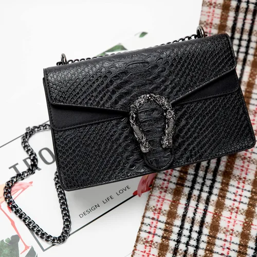 Vista 7 de GLOD JORLEE Trendy Chain Crossbody Shoulder Bags for Women - Luxury Leather Satchel Bag Evening Clutch Purse Handbags