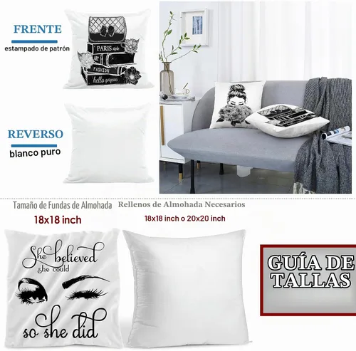 Vista 5 de Juego de 4 fundas de almohada decorativas para sofá cama de 18 x 18 pulgadas, fundas de almohada blancas y negras, fundas de almohada a la moda