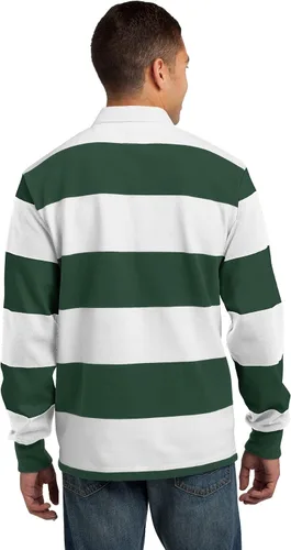 Vista 3 de Sport-Tek Polo de rugby de manga larga para hombre, Heavyweight