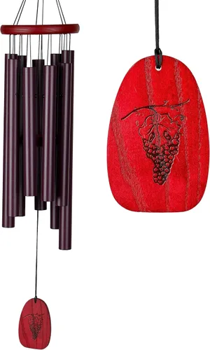 Vista 4 de Carrillón de viento de Woodstock de 27 pulgadas, estilo toscano, Decorativo, Marrón