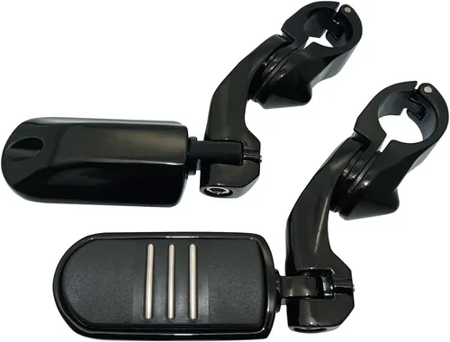 Vista 9 de FOVPLUE Estriberas de carretera de 1.25 pulgadas, estriberas ajustables en ángulo para motocicleta Harley Davidson Touring Road King Road Glide