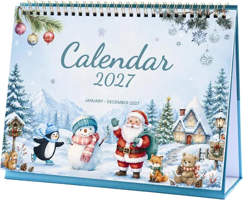 Vista 2 de Calendario de escritorio 2027 – Calendario de escritorio abatible de pie