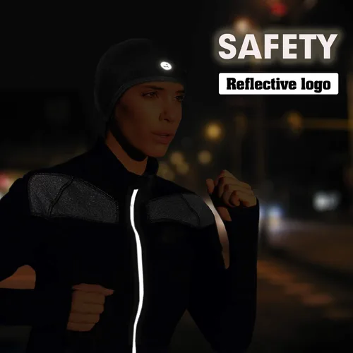 Vista 8 de Lightweight Thermal Skull Cap Ears Warm Cycling Helmet Liner Winter Running Beanie Hats Sweat Wicking