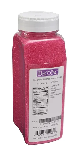 Vista 2 de DecoPac Azucar para Espolvorear Azúcar comestible rosa en polvo 935 g Azucar para espolvorear comestible en recipiente de mano Hecho en EE.