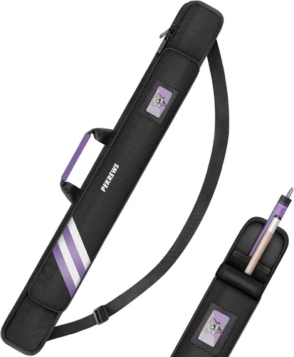 Vista 11 de PEKREWS Estuche para Taco de Billar, Funda Suave para Taco de Billar 1x1 que Contiene 1 Culata y 1 Flechón con Bolsillo con Cremallera para Taco