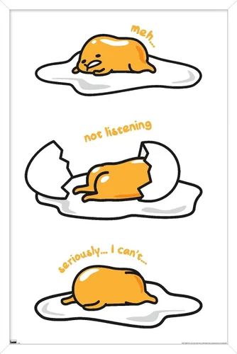 Vista 14 de Trends International Póster de pared de Gudetama - Not Listening