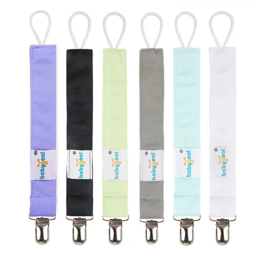 Vista 20 de Babygoal 6PBM05-HZ Juego de 6 prendedores para chupón para niños y niñas, se adaptan a la mayoría de los estilos de chupones y juguetes de dentición