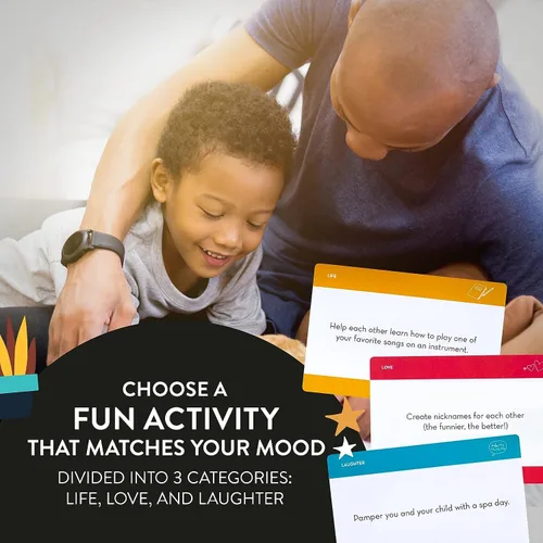 Vista 2 de Flowjo Lista de deseos para papá - Juegos familiares divertidos y emocionantes para todos - Juegos de cartas únicos para papás y niños - Gran regalo