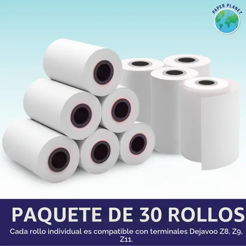 Vista 8 de PaperPlanet Papel de recibo para Dejavoo P1 P3 P8 QD1 QD2 QD4 Z8 Z9 30